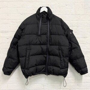 ACNE STUDIOS black nylon double zip puffer jacket